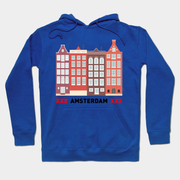 Amsterdam Houses Hoodie by Isabelledesign